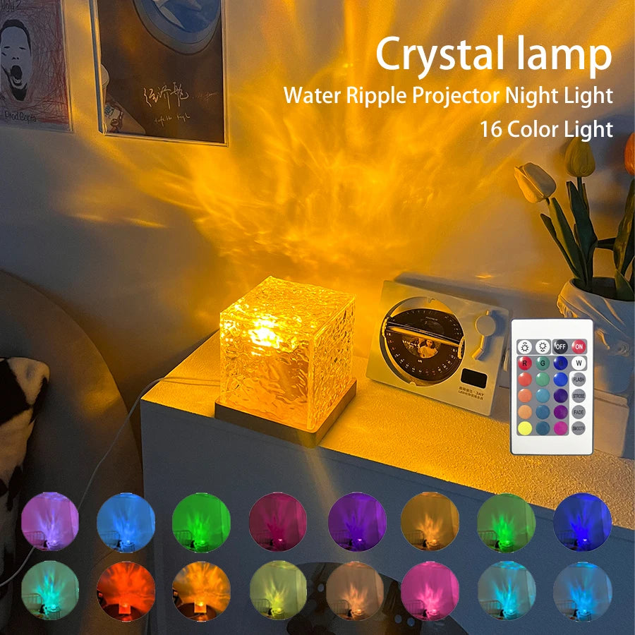 Dynamic Water Ripple Projector Lamp