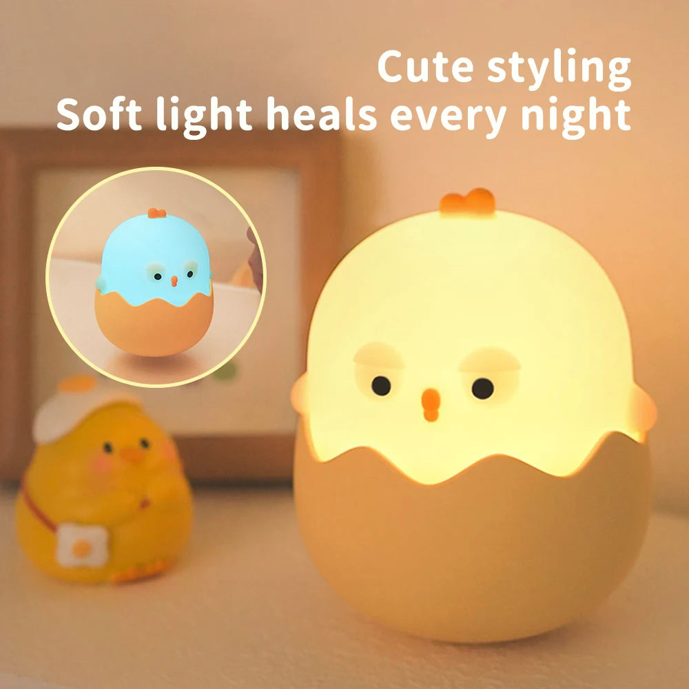 Cute Eggshell Chicken Night Lamp