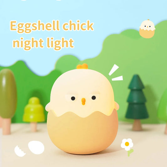 Cute Eggshell Chicken Night Lamp